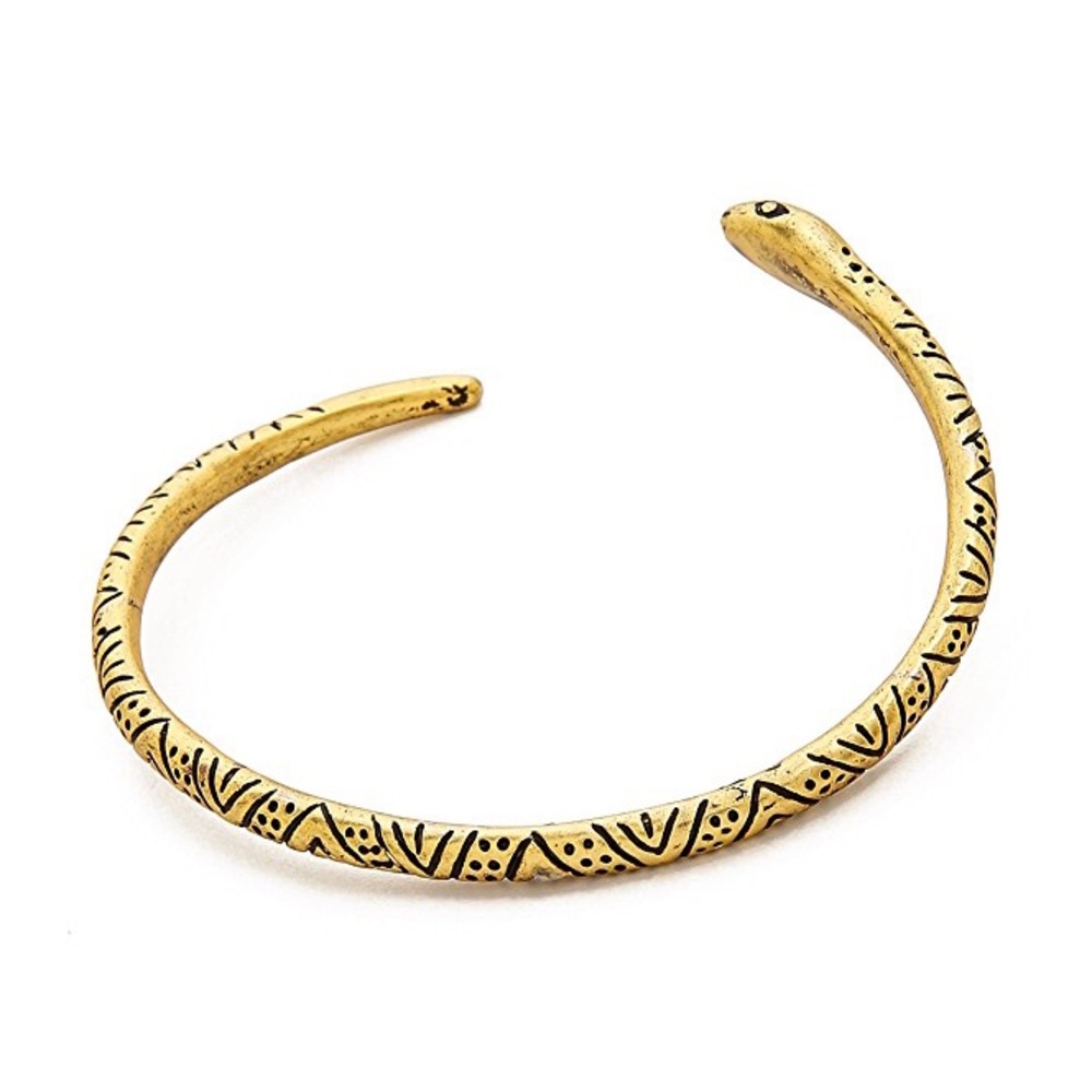 Madewell Snake Cuff Bracelet Gold Brass Cuff